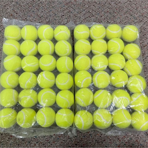 Quiet Chair Stay-Put Foot Covers - set of 48 yellow. (Pre cut tennis balls) - Picture 1 of 3